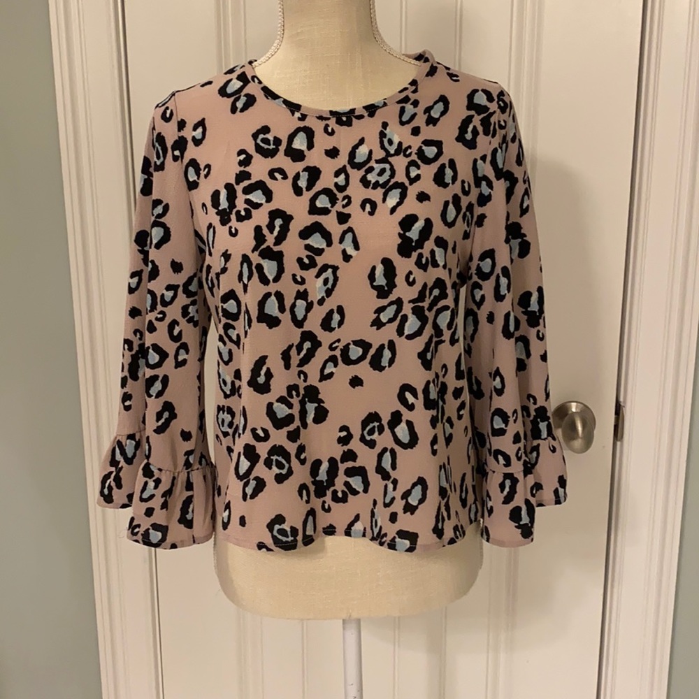 Mint Julep Pink Cheetah Blouse